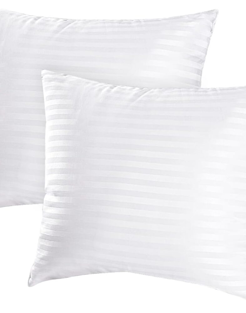 EIUE Throw Pillow Inserts, Machine Washable Pillows,Premium Polyester Fiber Fill for Sofa Bed & Decorative Cushions (White, 18x18inch)